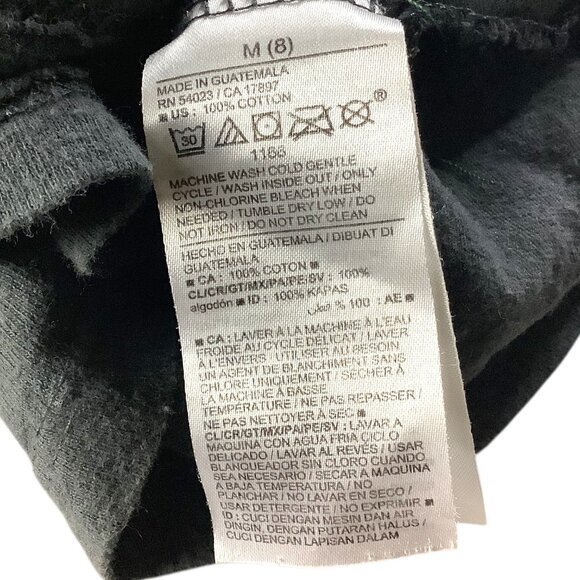 Old Navy Girls Black Graphic Tee "Power To The Girls" Design Short Sleeve M (8) - Picture 5 of 8